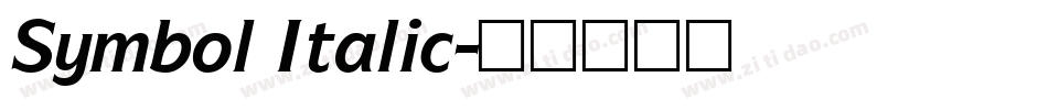 Symbol Italic字体转换